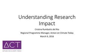 Insights on Research Impact Trends and Challenges