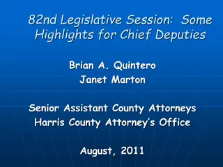 Legislative Session Highlights for Harris County Attorneys' Office
