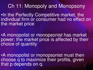 Monopoly and Monopsony in Economics