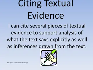 Importance of Citing Textual Evidence in Analysis