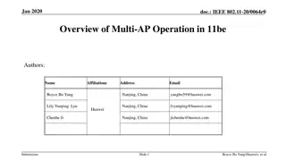 Overview of Multi-AP Operation in IEEE 802.11be Standard