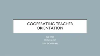 Fall 2023 Cooperating Teacher Orientation for Year 2 Candidates