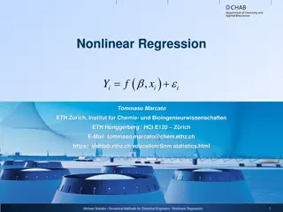 Nonlinear Regression Methods for Chemical Engineers