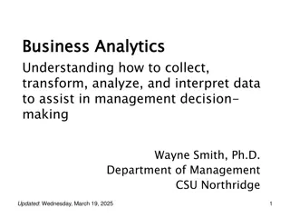 Business Analytics for Management Decision-Making