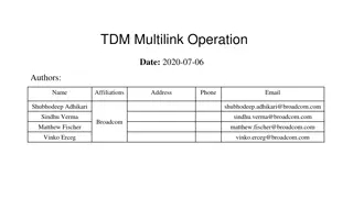 Enhancing Wireless Network Performance with TDM Multi-link Operation