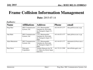IEEE 802.11 Frame Collision Information Management
