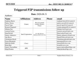 Efficient Triggered P2P Transmissions for IEEE 802.11-20 Network