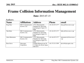 Proposal for Managing Frame Collision Information in IEEE 802.11 Networks