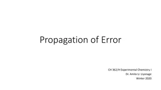Error Propagation in Experimental Chemistry
