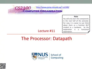 Processor Datapath and Control Components