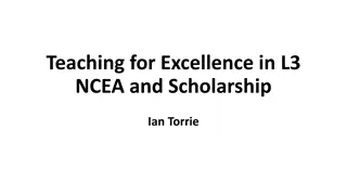 Strategies for Achieving Excellence in L3 NCEA and Scholarship Chemistry