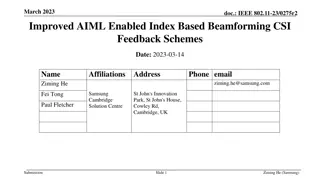 Improved AIML Enabled Index Based Beamforming CSI Feedback Schemes