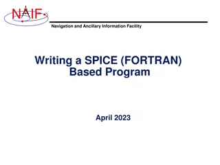 Writing a SPICE-Based Fortran Program Tutorial April 2023