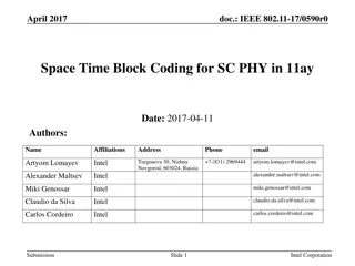 Space Time Block Coding for SC.PHY in 11ay