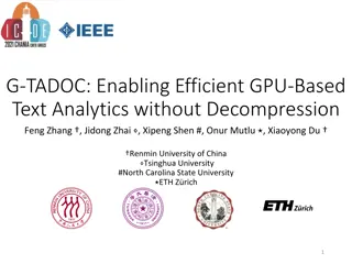 Efficient GPU-Based Text Analytics without Decompression