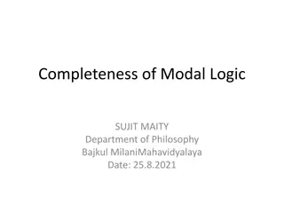 Completeness in Modal Logic