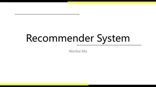 Advanced Techniques in Recommender Systems