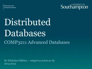 Advanced Principles of Distributed Databases and DDBMS