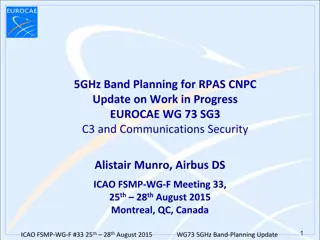 5GHz Band Planning Update for RPAS CNPC and WG73 Progress