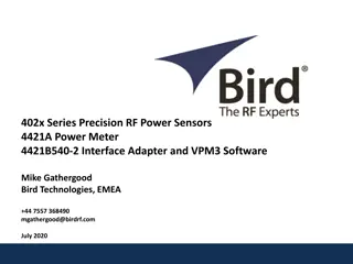 Precision RF Power Sensors: 402x Series Overview
