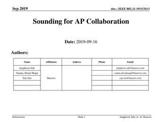 Enhancing AP Collaboration with Sounding Procedures - IEEE 802.11-19/1535r3