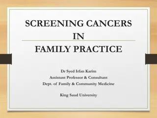 Effective Cancer Screening in Family Practice: Key Information & Tools