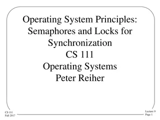Operating System Synchronization Concepts with Semaphores and Locks