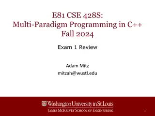 Multi-Paradigm Programming in C++ Exam Review and Guidelines
