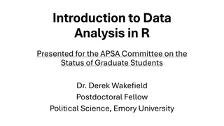 Data Analysis in R: Installation, Basic Concepts, and Commands