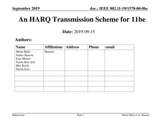 HARQ Transmission Scheme for IEEE 802.11be Standard