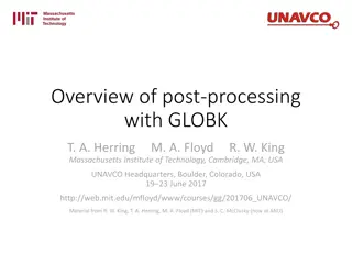 GLOBK: Post-Processing Geodetic Results Efficiently