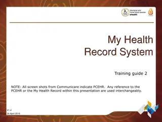 Shared Health and Event Summaries in My Health Record System Training Guide