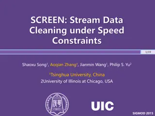 Stream Data Cleaning under Speed Constraints - SIGMOD 2015