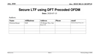 Secure LTF Using DFT Precoded OFDM for IEEE 802.11-20