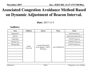 Dynamic Congestion Avoidance Method for WLAN Networks
