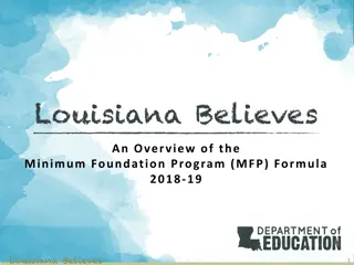Louisiana's Minimum Foundation Program Formula 2018-19