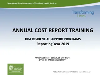 Annual Cost Reporting: Transparency and Accountability in Service Provider Programs