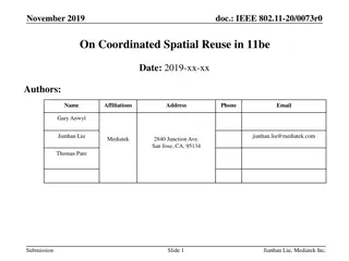Coordinated Spatial Reuse in IEEE 802.11be for Multi-AP Systems