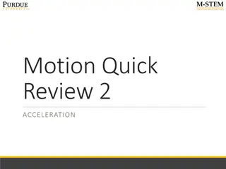 Acceleration in Motion Studies