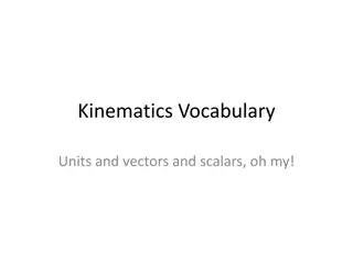 Dive into Kinematics Vocabulary - Understanding Units, Vectors, and Scalars