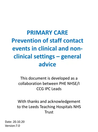 Preventing Staff Contact Events in Healthcare Settings: General Advice
