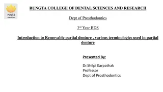 Prosthodontics: Terminologies, Branches, and Advancements