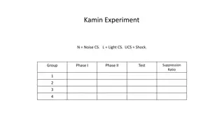 Kamin Experiment and Blocking Effect: A Study on Conditioning Stimuli