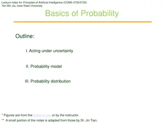 Principles of Artificial Intelligence: Basics of Probability & Uncertainty