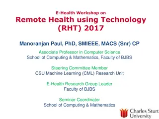 Remote Health Technology Workshop by Manoranjan Paul