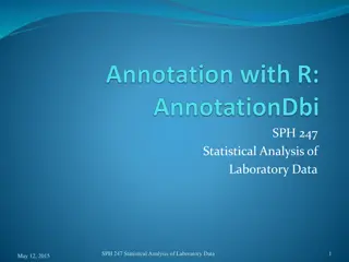 Statistical Analysis Laboratory Data May 12, 2015