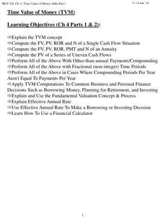 Time Value of Money in Financial Management