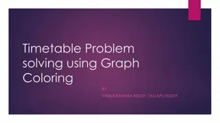 Solving Timetable Problems using Graph Coloring Techniques