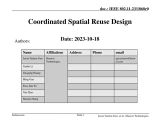 IEEE 802.11-23/1868r0: Coordinated Spatial Reuse Design