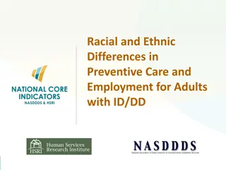Racial and Ethnic Disparities in Preventive Care and Employment for Adults with ID/DD